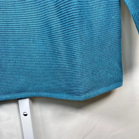 2/$30 Ella Moss Size Small Oversized Ribbed Sweater Teal Soft - Picture 7 of 8